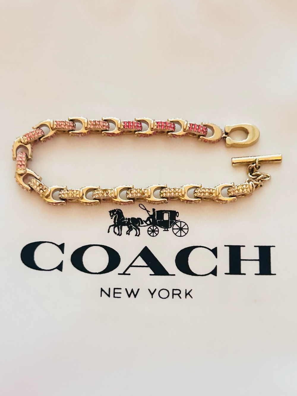 Coach Kissing C's Swarovski Crystals Bracelet